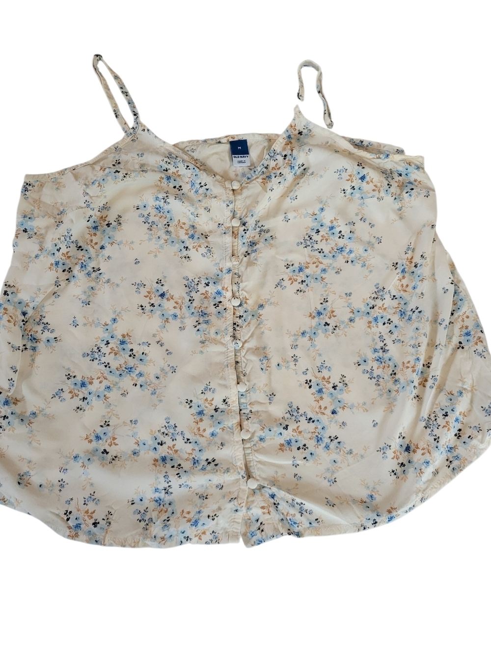Old Navy Floral Cropped Tank Size Medium